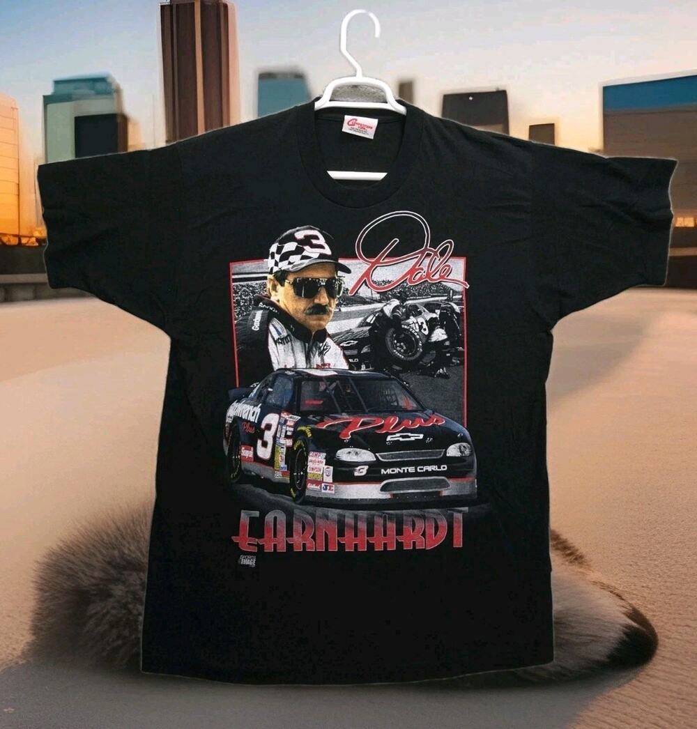 NASCAR Dale Earnhardt Sr Shirt XL Vintage Competitors View NASCAR 2 Sided 90s